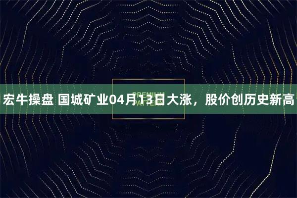 宏牛操盘 国城矿业04月13日大涨，股价创历史新高